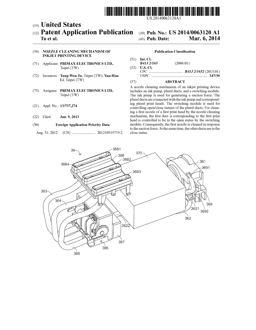 NOZZLE CLEANING MECHANISM OF INKJET PRINTING DEVICE - diagram, schematic, and image 01