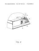 ELECTRONIC DEVICE HAVING ASSISTING APPARATUS FOR UNPLUGGING RJ-45     CONNECTOR diagram and image