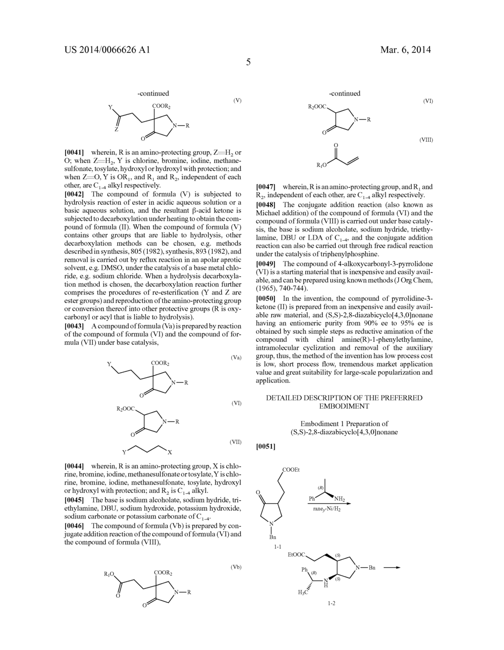 ASYMMETRIC SYNTHESIS METHOD, RELATED RAW MATERIAL AND PREPARATION METHOD     OF (S,S)-2,8-DIAZABICYCLO[4,3,0]NONANE - diagram, schematic, and image 06