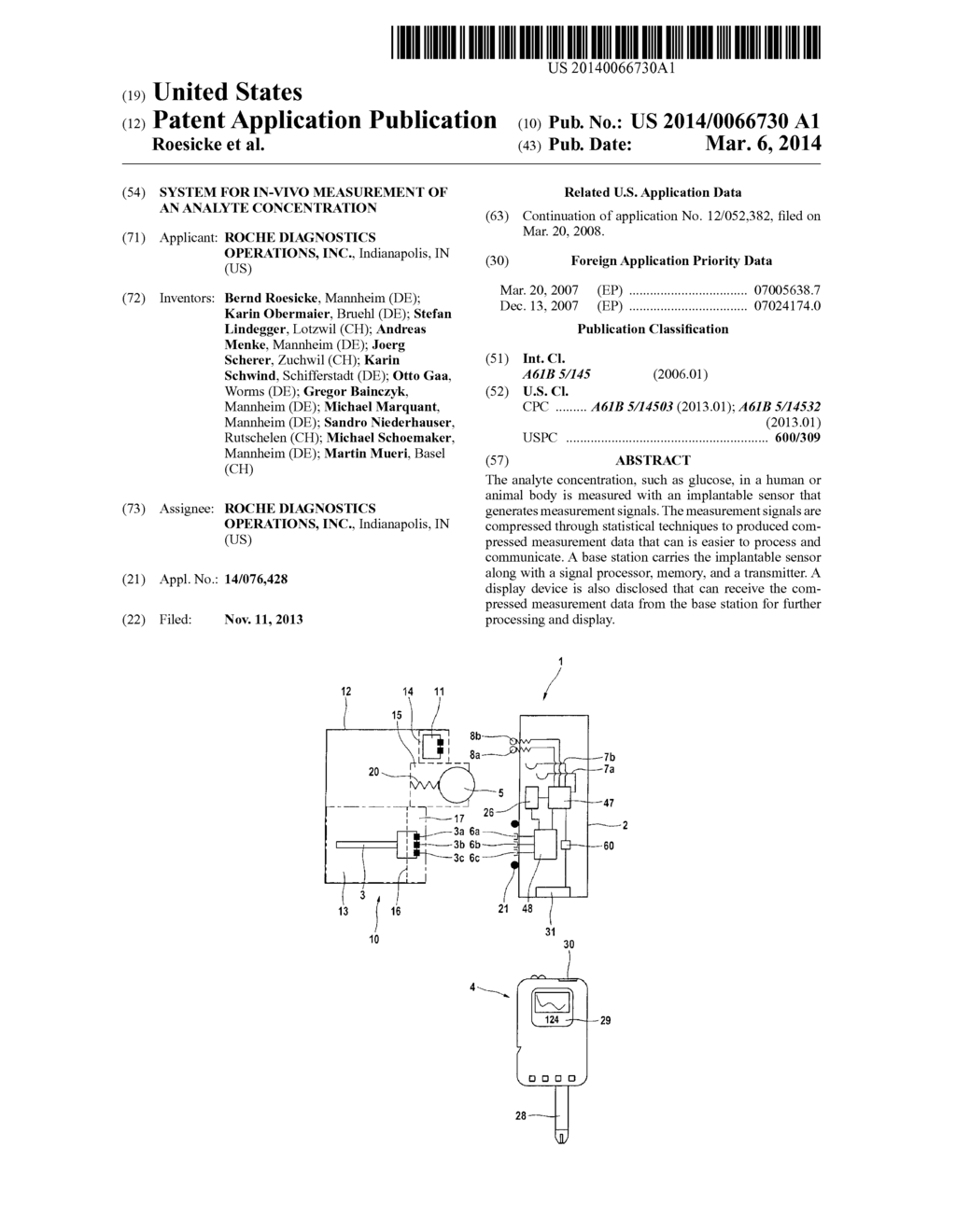 SYSTEM FOR IN-VIVO MEASUREMENT OF AN ANALYTE CONCENTRATION - diagram, schematic, and image 01