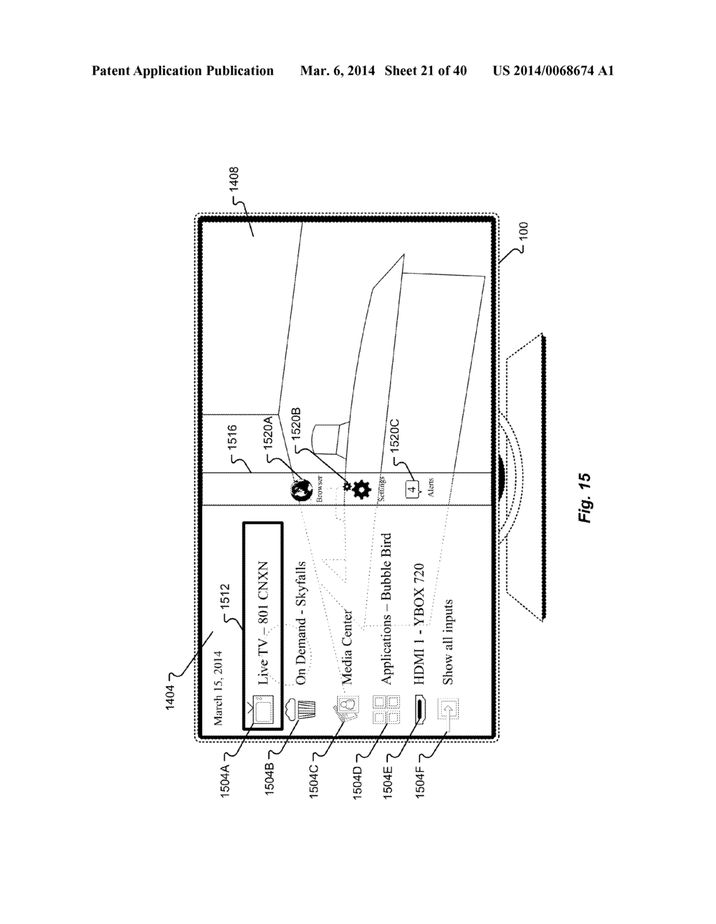 PANEL USER INTERFACE FOR AN INTELLIGENT TELEVISION - diagram, schematic, and image 22