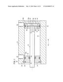 COUPLING STRUCTURE FOR PISTON USED IN FLUID-PRESSURE CYLINDER, AND     COUPLING METHOD THEREFOR diagram and image