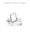 TRAY AND TRAY ADAPTOR FOR HOLDING SMART TABLET DEVICE FOR USE WITH BABY     STROLLER, HIGH CHAIR, WALKER, EXERCISER OR ENTERTAINMENT CENTER diagram and image