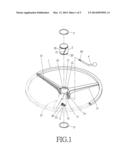 ADJUSTABLE STRUCTURE FOR THE FOOTREST RING OF A CHAIR diagram and image