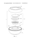 AROMA-DIFFUSING HEATING DEVICE USING A REPLACEABLE AROMA CAPSULE AND THE     AROMA CAPSULE diagram and image