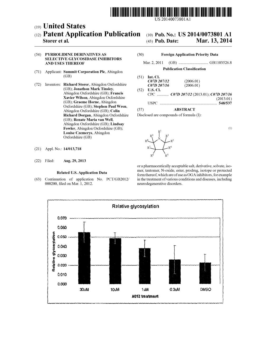 PYRROLIDINE DERIVATIVES AS SELECTIVE GLYCOSIDASE INHIBITORS AND USES     THEREOF - diagram, schematic, and image 01