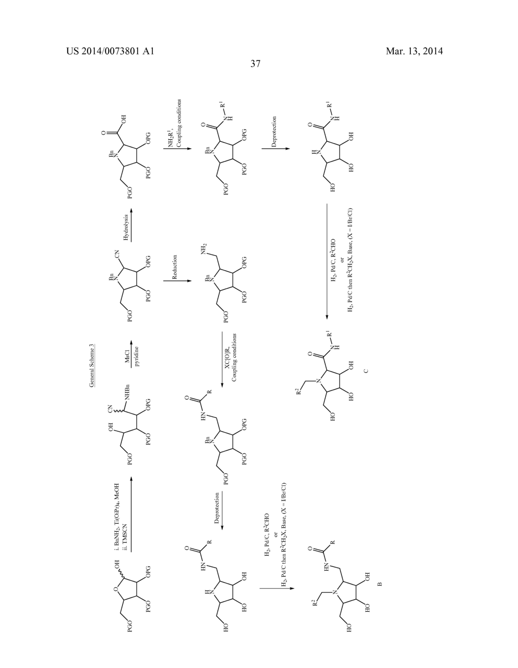 PYRROLIDINE DERIVATIVES AS SELECTIVE GLYCOSIDASE INHIBITORS AND USES     THEREOF - diagram, schematic, and image 39