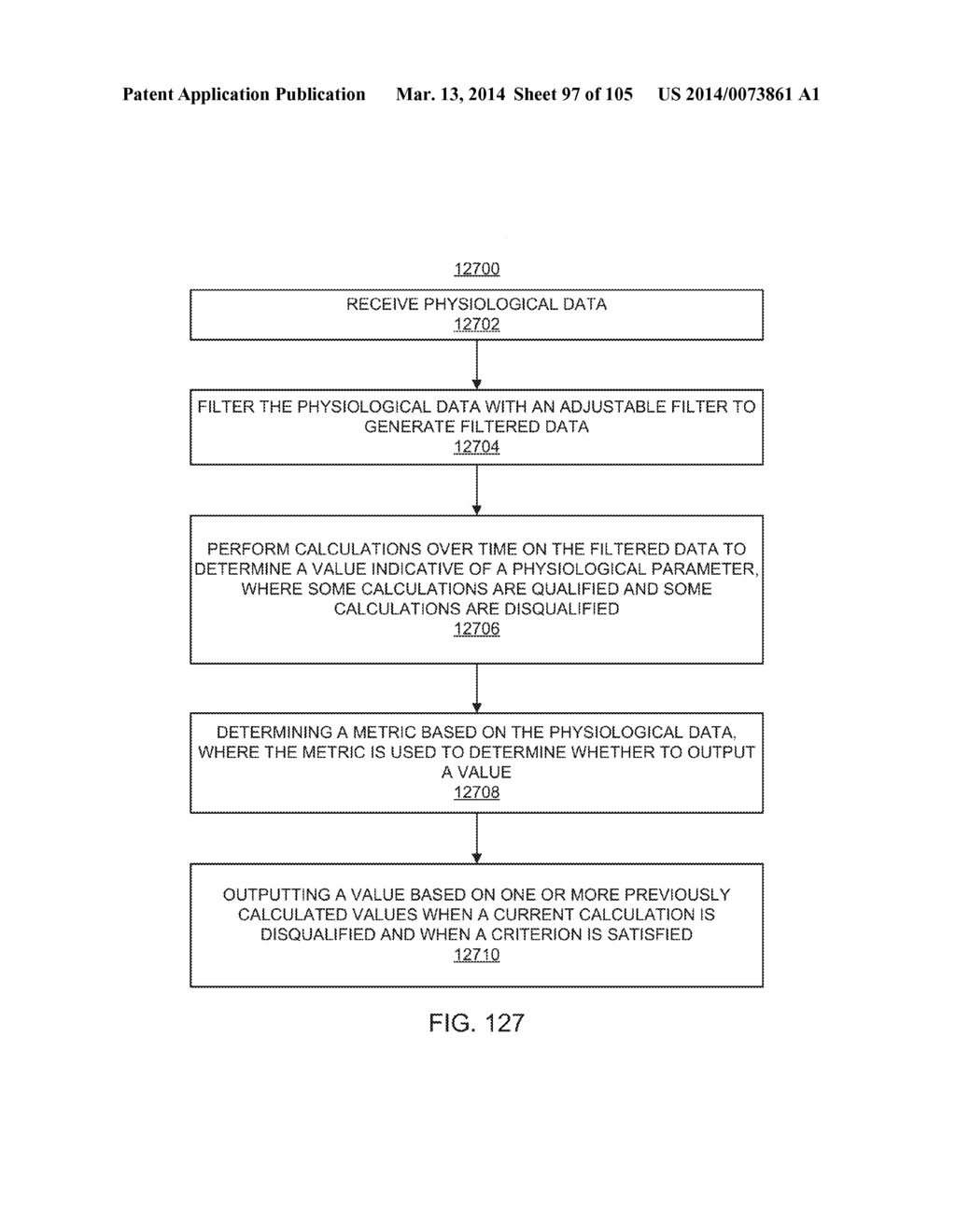 METHODS AND SYSTEMS FOR DETERMINING NOISE INFORMATION FROM A PHYSIOLOGICAL     SIGNAL - diagram, schematic, and image 98