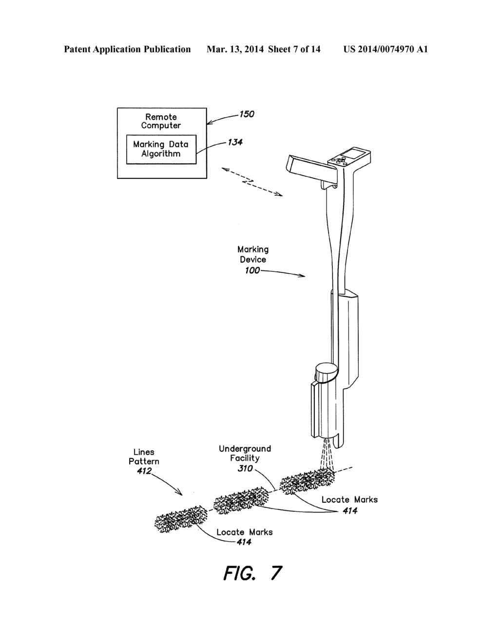 Methods And Apparatus For Generating Output Data Streams Relating To     Underground Utility Marking Operations - diagram, schematic, and image 08