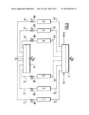 ADSORPTION PURIFICATION UNIT WITH ROTARY DISTRIBUTOR AND MEANS FOR     REGULATING THE FLOW RATES diagram and image