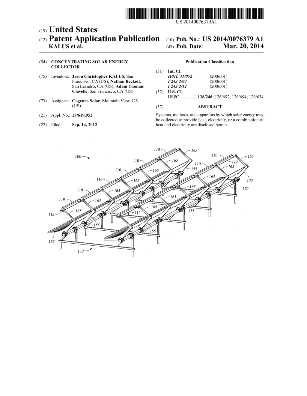 CONCENTRATING SOLAR ENERGY COLLECTOR - diagram, schematic, and image 01