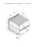 Container Having Metal Outer Frame For Supporting L-Shaped Tracks diagram and image