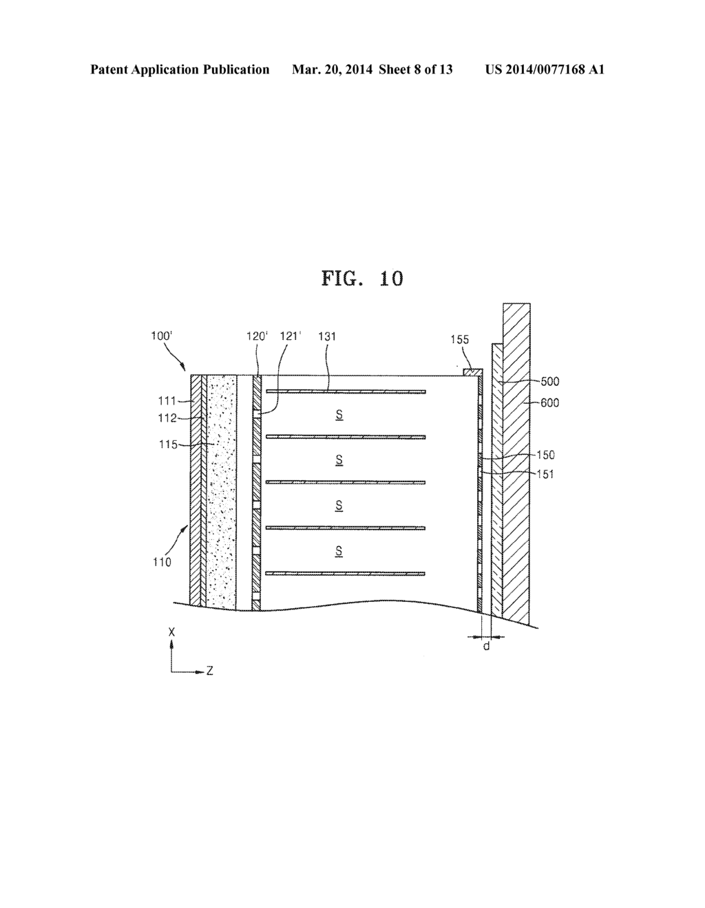 ORGANIC LAYER DEPOSITION APPARATUS, METHOD OF MANUFACTURING ORGANIC     LIGHT-EMITTING DISPLAY DEVICE USING THE SAME, AND ORGANIC LIGHT-EMITTING     DISPLAY DEVICE - diagram, schematic, and image 09