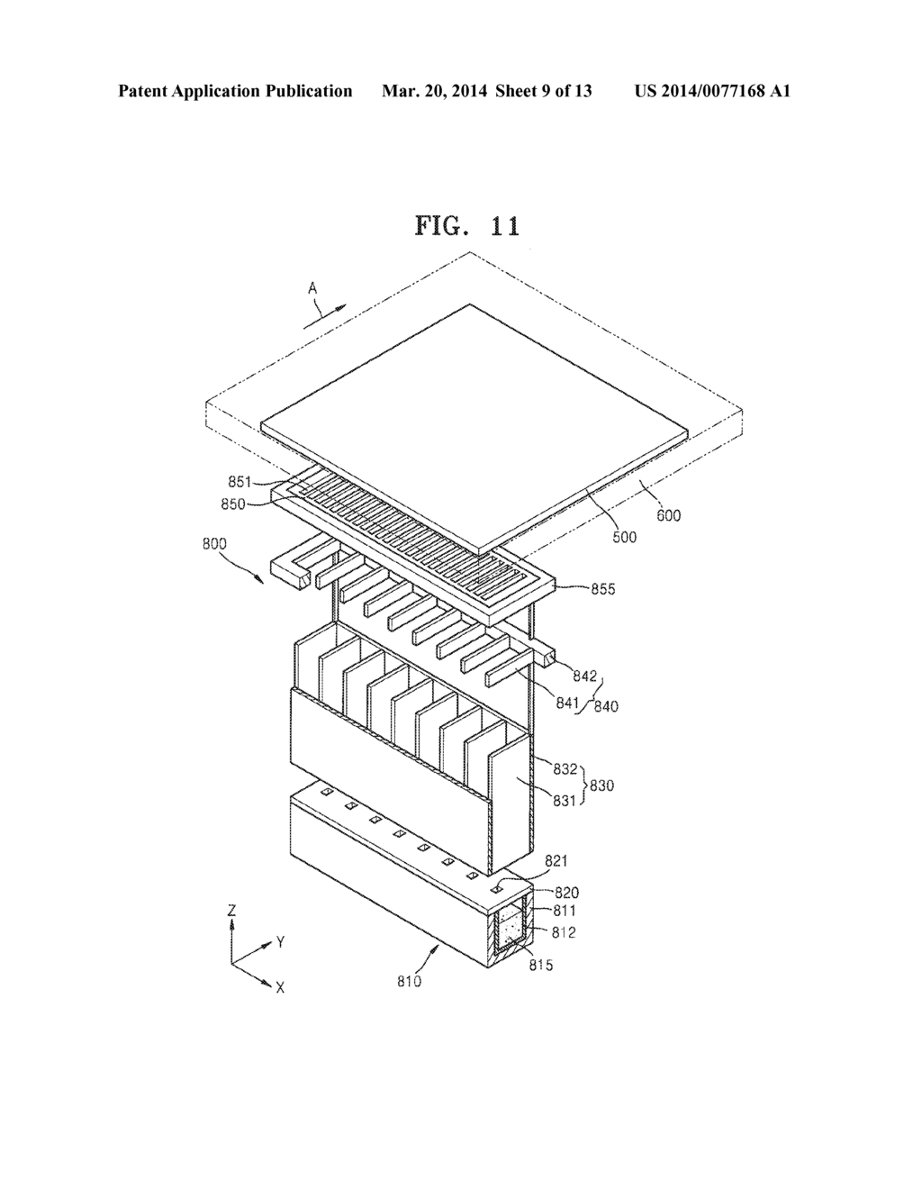 ORGANIC LAYER DEPOSITION APPARATUS, METHOD OF MANUFACTURING ORGANIC     LIGHT-EMITTING DISPLAY DEVICE USING THE SAME, AND ORGANIC LIGHT-EMITTING     DISPLAY DEVICE - diagram, schematic, and image 10