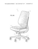 Chair Assembly with Upholstery Covering diagram and image