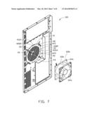 COMPUTER ENCLOSURE AND FAN MOUNTING APPARATUS diagram and image