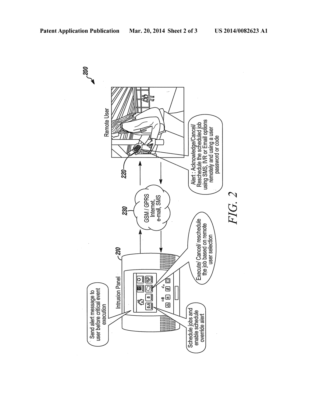 SYSTEM AND METHOD OF OVERRIDING A SCHEDULED TASK IN AN INTRUSION SYSTEM TO     REDUCE FALSE ALARMS - diagram, schematic, and image 03