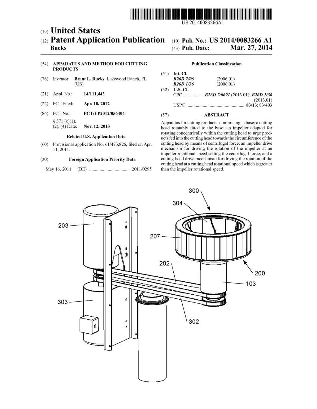 APPARATUS AND METHOD FOR CUTTING PRODUCTS - diagram, schematic, and image 01