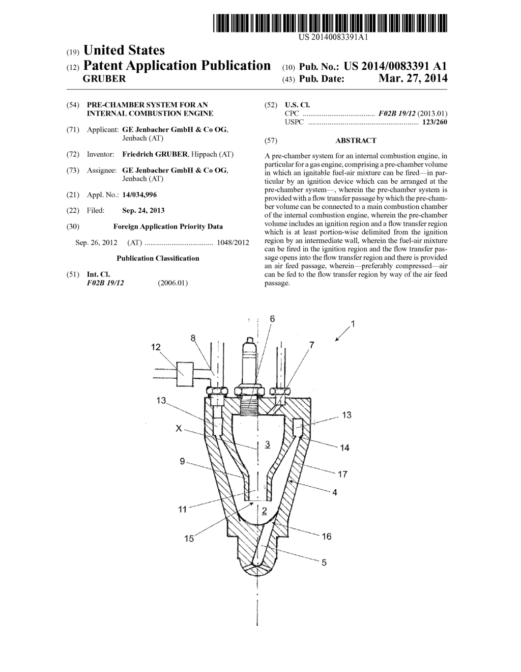 PRE-CHAMBER SYSTEM FOR AN INTERNAL COMBUSTION ENGINE - diagram, schematic, and image 01