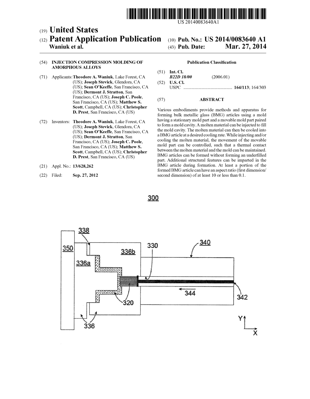 INJECTION COMPRESSION MOLDING OF AMORPHOUS ALLOYS - diagram, schematic, and image 01