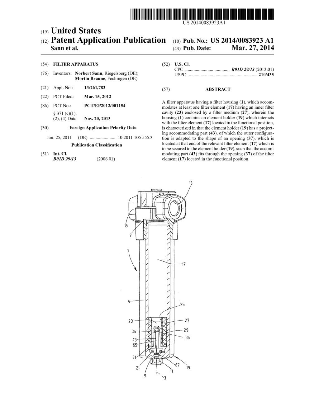 FILTER APPARATUS - diagram, schematic, and image 01