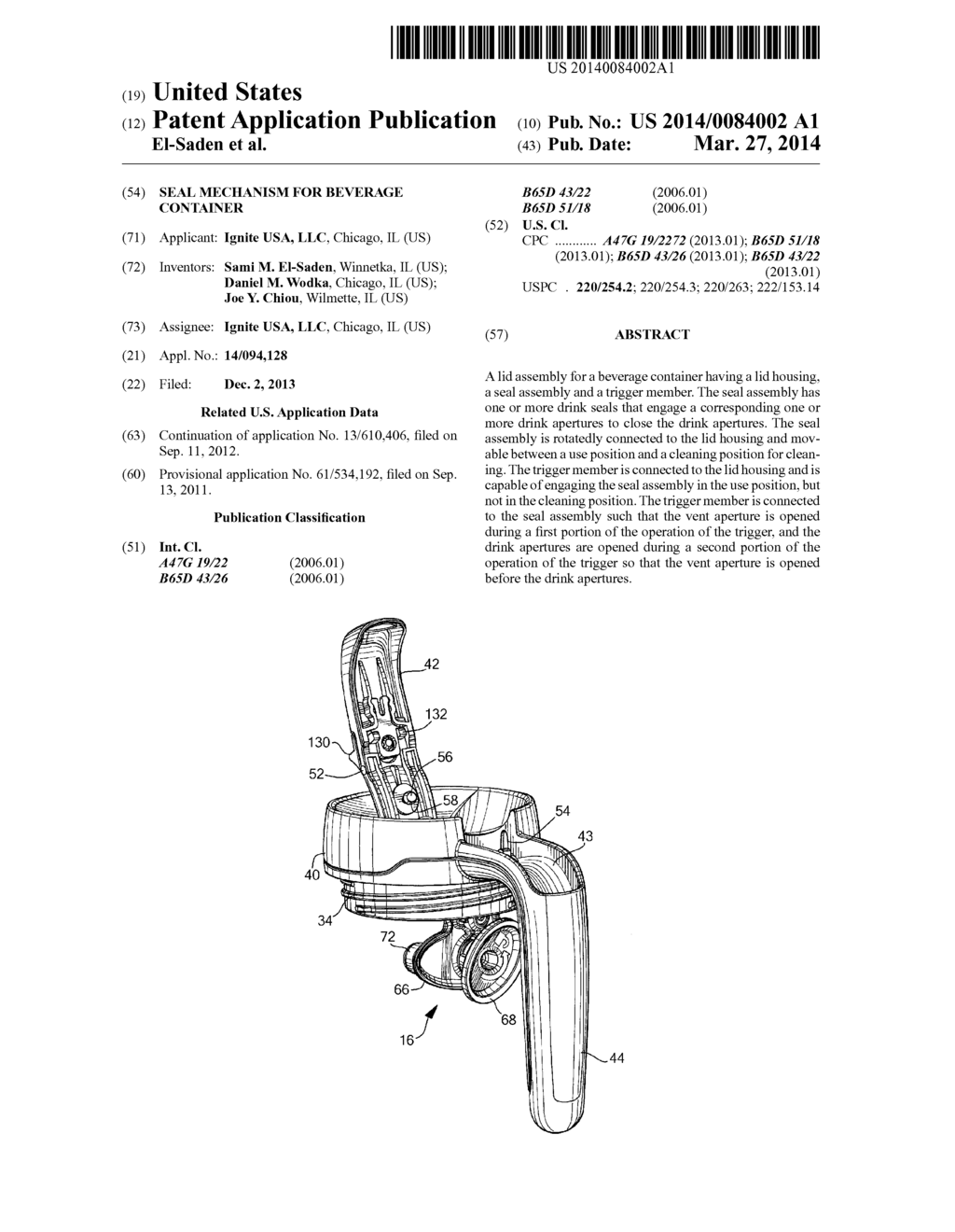 SEAL MECHANISM FOR BEVERAGE CONTAINER - diagram, schematic, and image 01