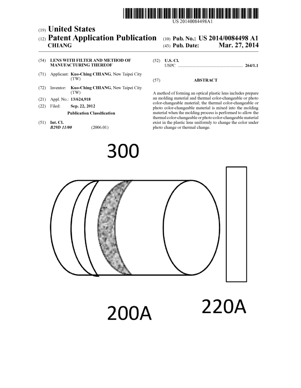 LENS WITH FILTER AND METHOD OF MANUFACTURING THEREOF - diagram, schematic, and image 01