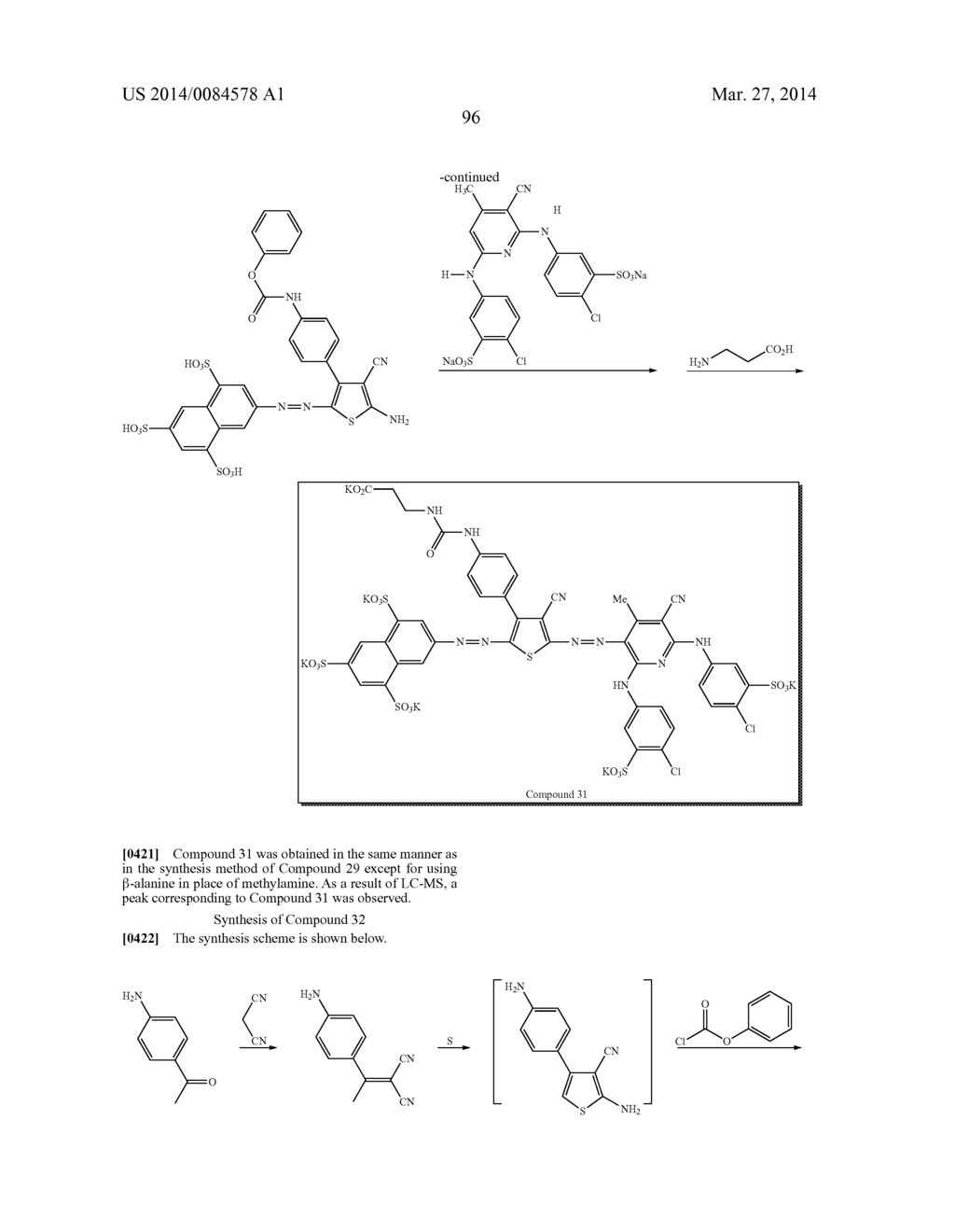AZO COMPOUND, AQUEOUS SOLUTION, INK COMPOSITION, INK FOR INKJET RECORDING,     INKJET RECORDING METHOD, INK CARTRIDGE FOR INKJET RECORDING, AND INKJET     RECORDED MATERIAL - diagram, schematic, and image 97