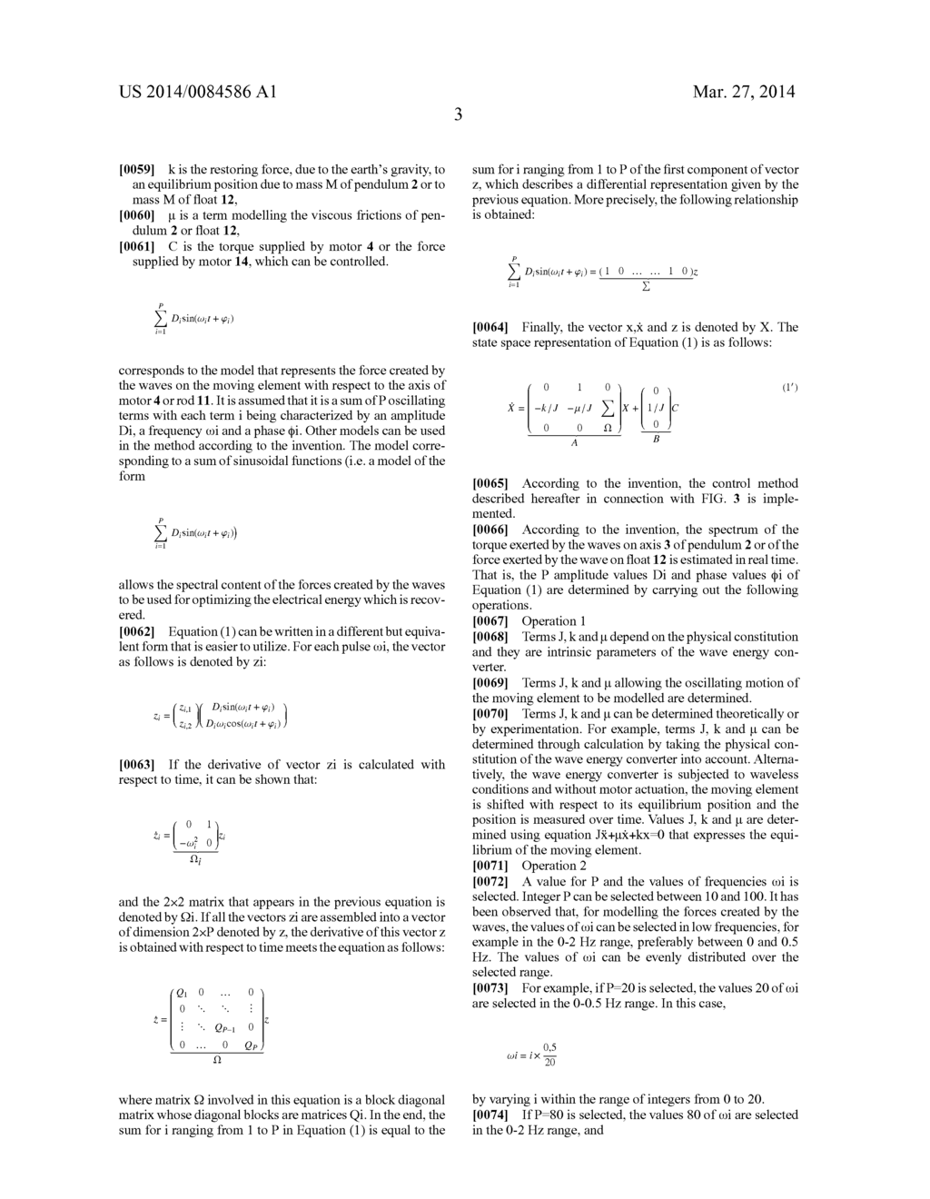 METHOD OF CONTROLLING A DEVICE FOR CONVERTING WAVE ENERGY TO ELECTRICAL     ENERGY - diagram, schematic, and image 09