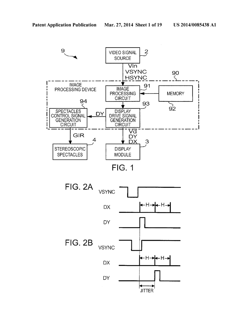 STEREOSCOPIC SPECTACLES CONTROL DEVICE, DISPLAY DEVICE, AND STEREOSCOPIC     SPECTACLES CONTROL METHOD - diagram, schematic, and image 02