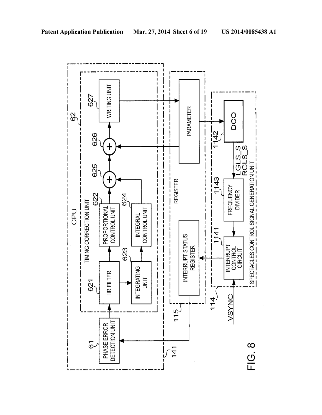 STEREOSCOPIC SPECTACLES CONTROL DEVICE, DISPLAY DEVICE, AND STEREOSCOPIC     SPECTACLES CONTROL METHOD - diagram, schematic, and image 07