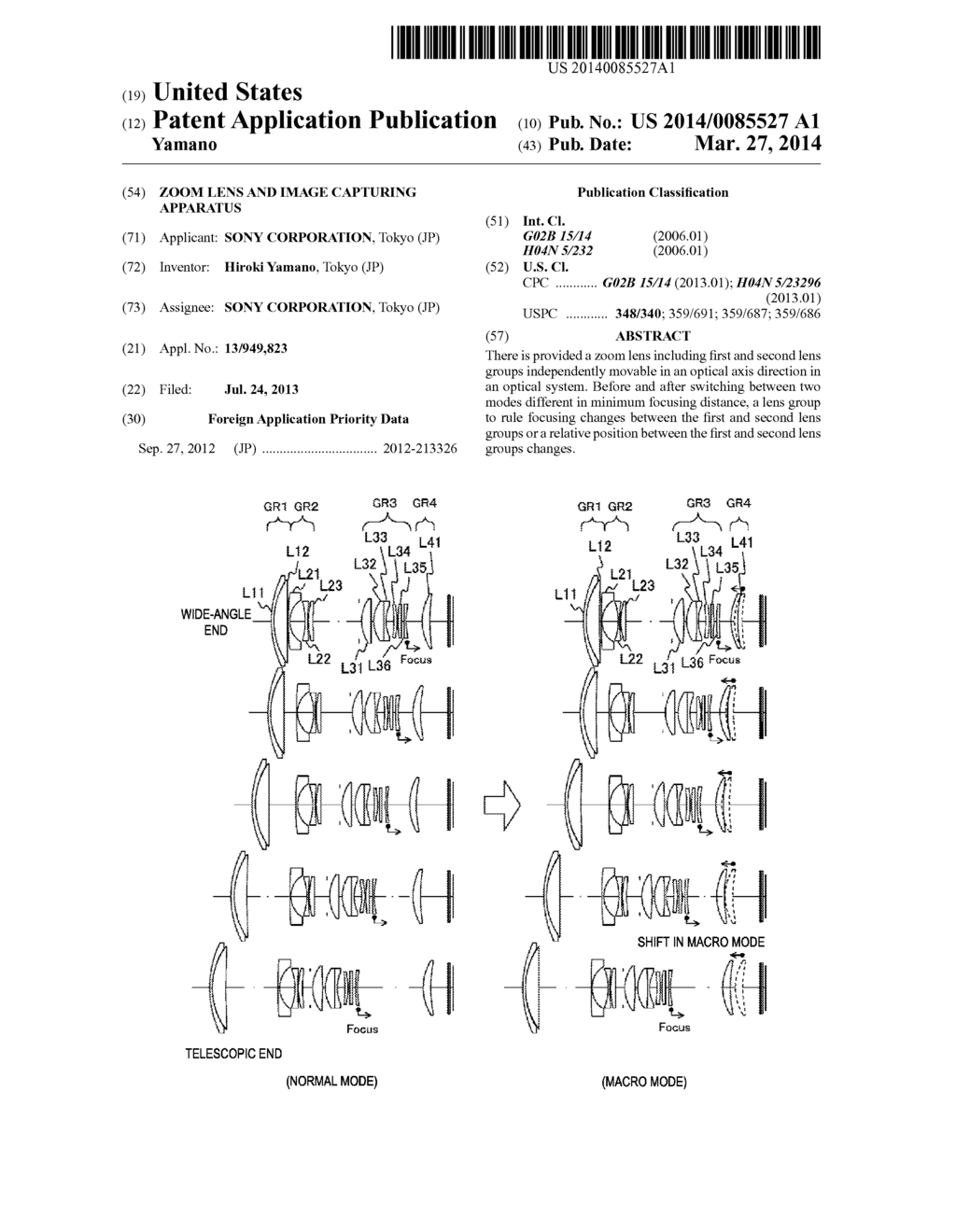 ZOOM LENS AND IMAGE CAPTURING APPARATUS - diagram, schematic, and image 01