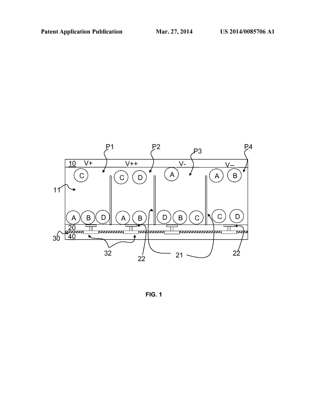 POLYCHROME ELECTROPHORETIC INK, ASSOCIATED DISPLAY DEVICE AND     MANUFACTURING PROCESS - diagram, schematic, and image 02