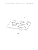 Printed circuit board with compact groups of devices diagram and image