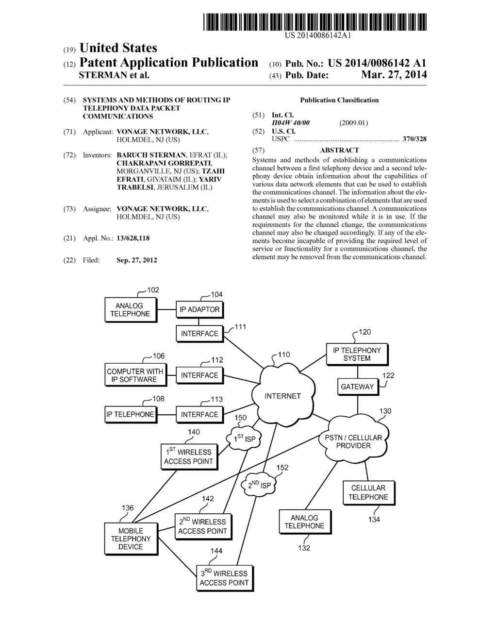 SYSTEMS AND METHODS OF ROUTING IP TELEPHONY DATA PACKET COMMUNICATIONS - diagram, schematic, and image 01