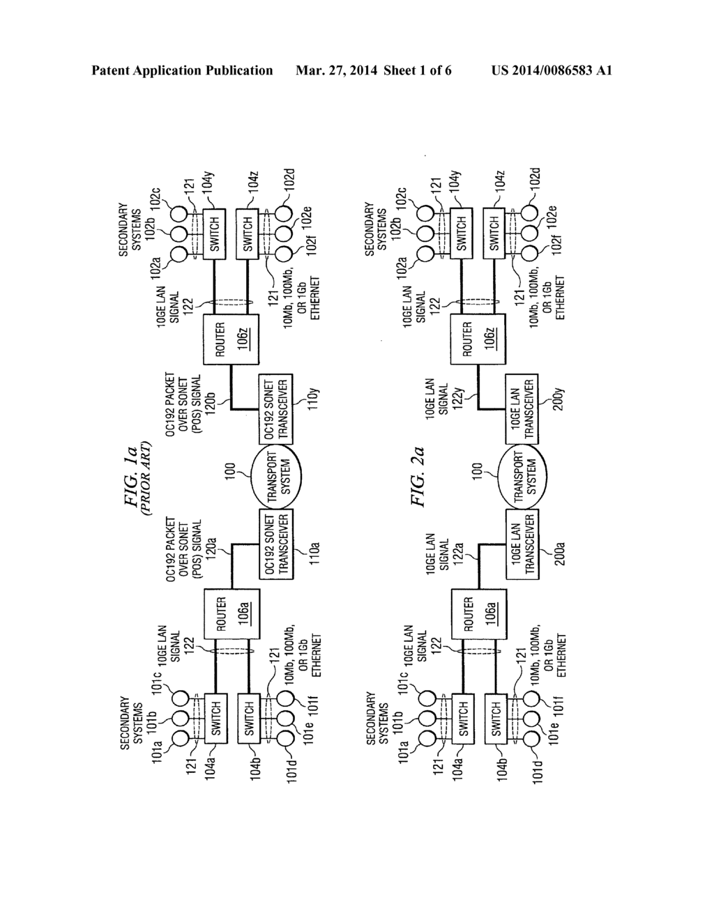 APPARATUS AND METHOD FOR TRANSMITTING LAN SIGNALS OVER A TRANSPORT SYSTEM - diagram, schematic, and image 02