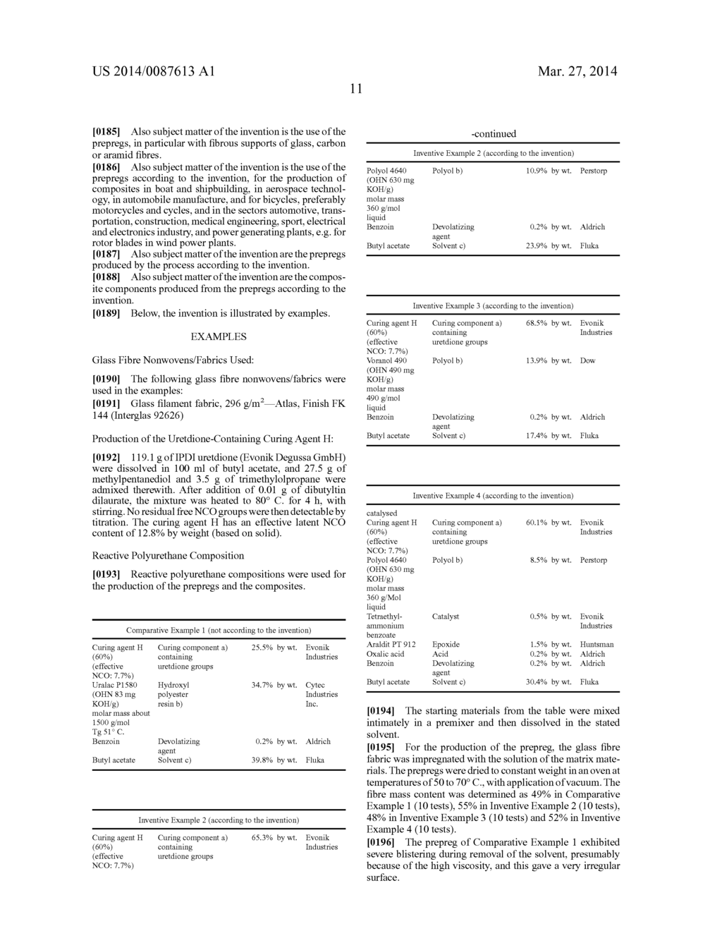 STORAGE-STABLE POLYURETHANE PREPREGS AND MOULDINGS PRODUCED THEREFROM     COMPOSED OF A POLYURETHANE COMPOSITION WITH LIQUID RESIN COMPONENTS - diagram, schematic, and image 12