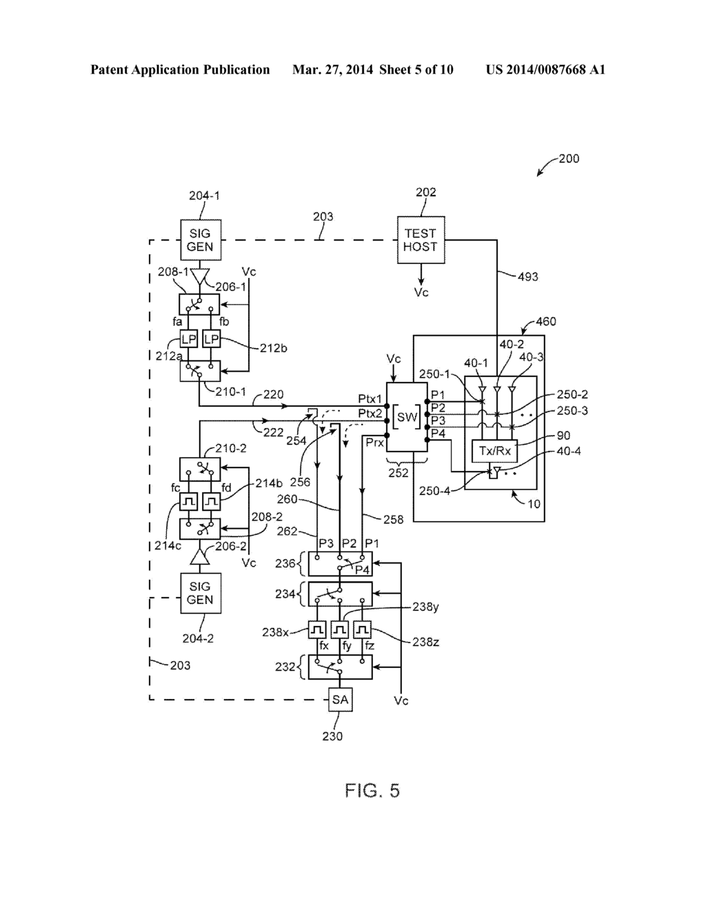 Methods and Apparatus for Performing Coexistence Testing for Multi-Antenna     Electronic Devices - diagram, schematic, and image 06