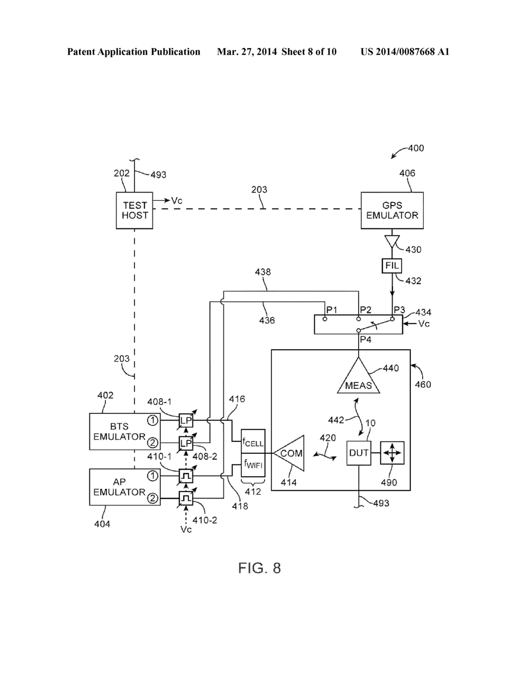 Methods and Apparatus for Performing Coexistence Testing for Multi-Antenna     Electronic Devices - diagram, schematic, and image 09