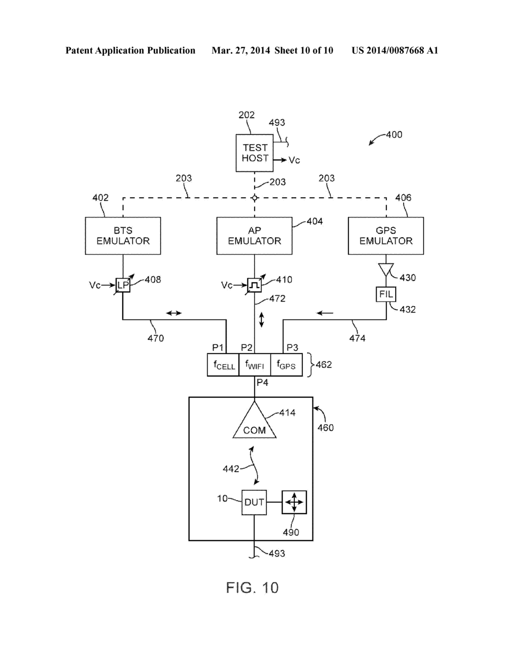 Methods and Apparatus for Performing Coexistence Testing for Multi-Antenna     Electronic Devices - diagram, schematic, and image 11