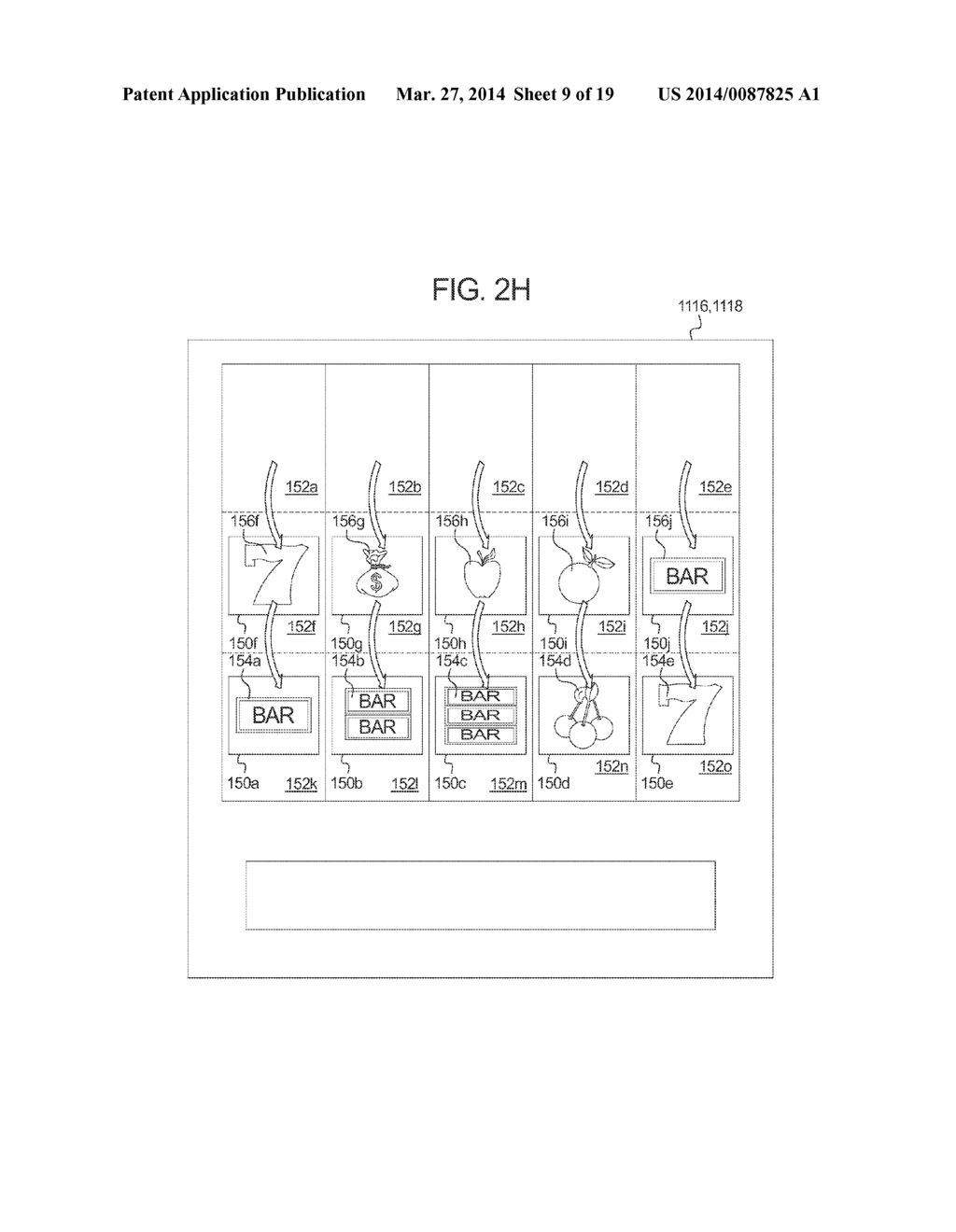 GAMING SYSTEM AND METHOD FOR PROVIDING A CASCADING MULTIPLE SIDED SYMBOL     GAME - diagram, schematic, and image 10