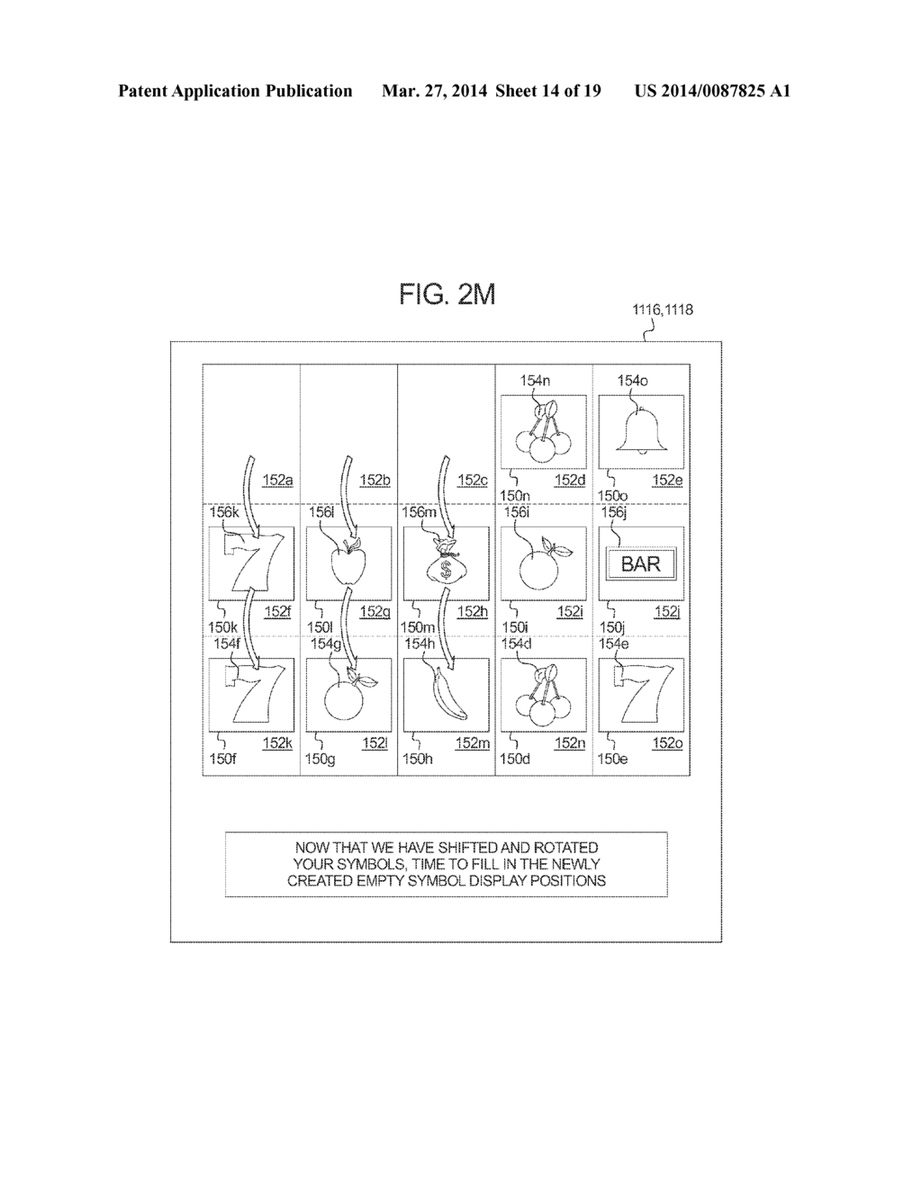 GAMING SYSTEM AND METHOD FOR PROVIDING A CASCADING MULTIPLE SIDED SYMBOL     GAME - diagram, schematic, and image 15