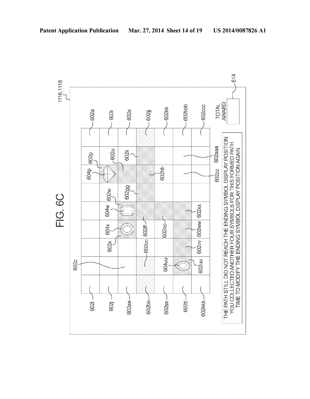 GAMING SYSTEM AND METHOD FOR PROVIDING A GAME WHICH POPULATES SYMBOLS     ALONG A PATH - diagram, schematic, and image 15