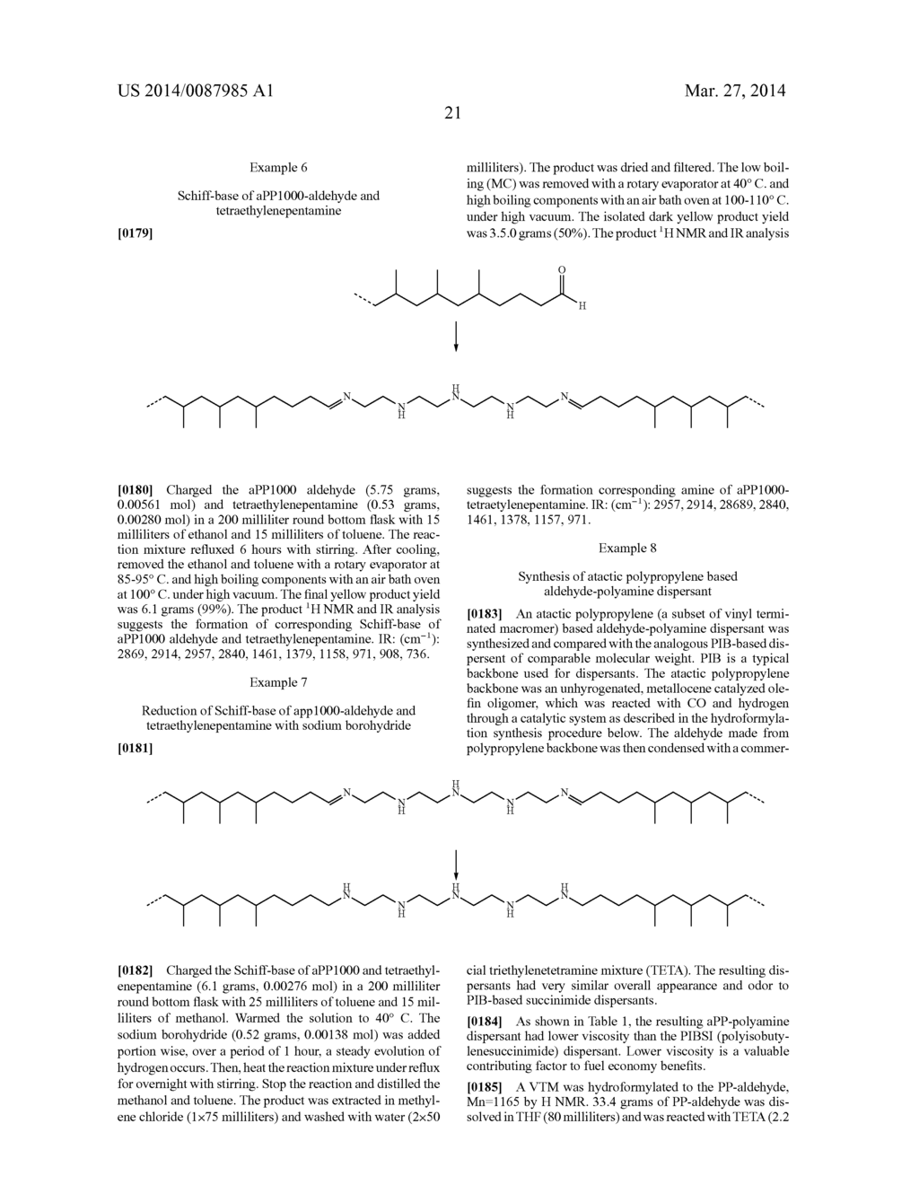 LUBRICANT AND FUEL DISPERSANTS AND METHODS OF PREPARATION THEREOF - diagram, schematic, and image 23