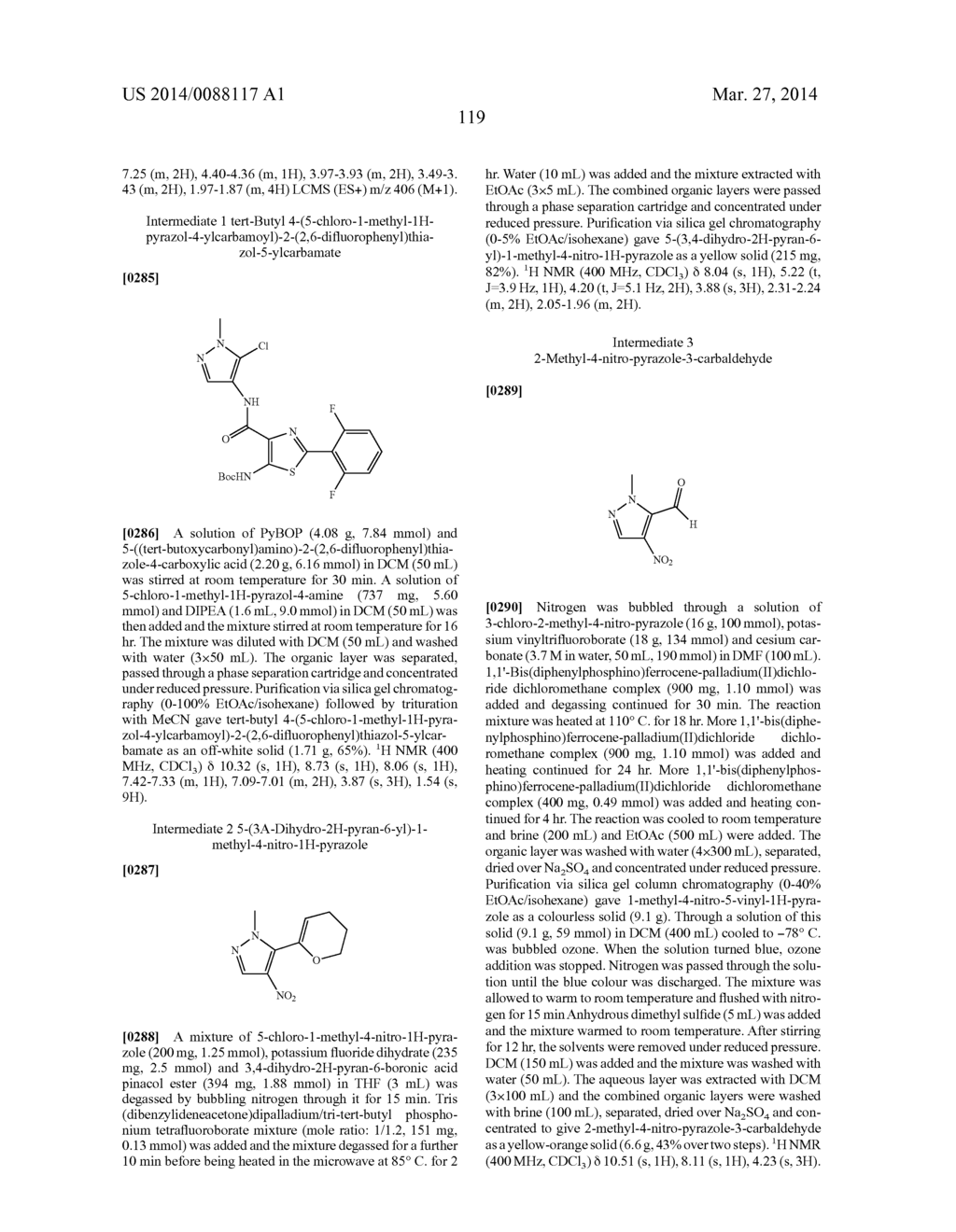 CYCLIC ETHER PYRAZOL-4-YL-HETEROCYCLYL-CARBOXAMIDE COMPOUNDS AND METHODS     OF USE - diagram, schematic, and image 128