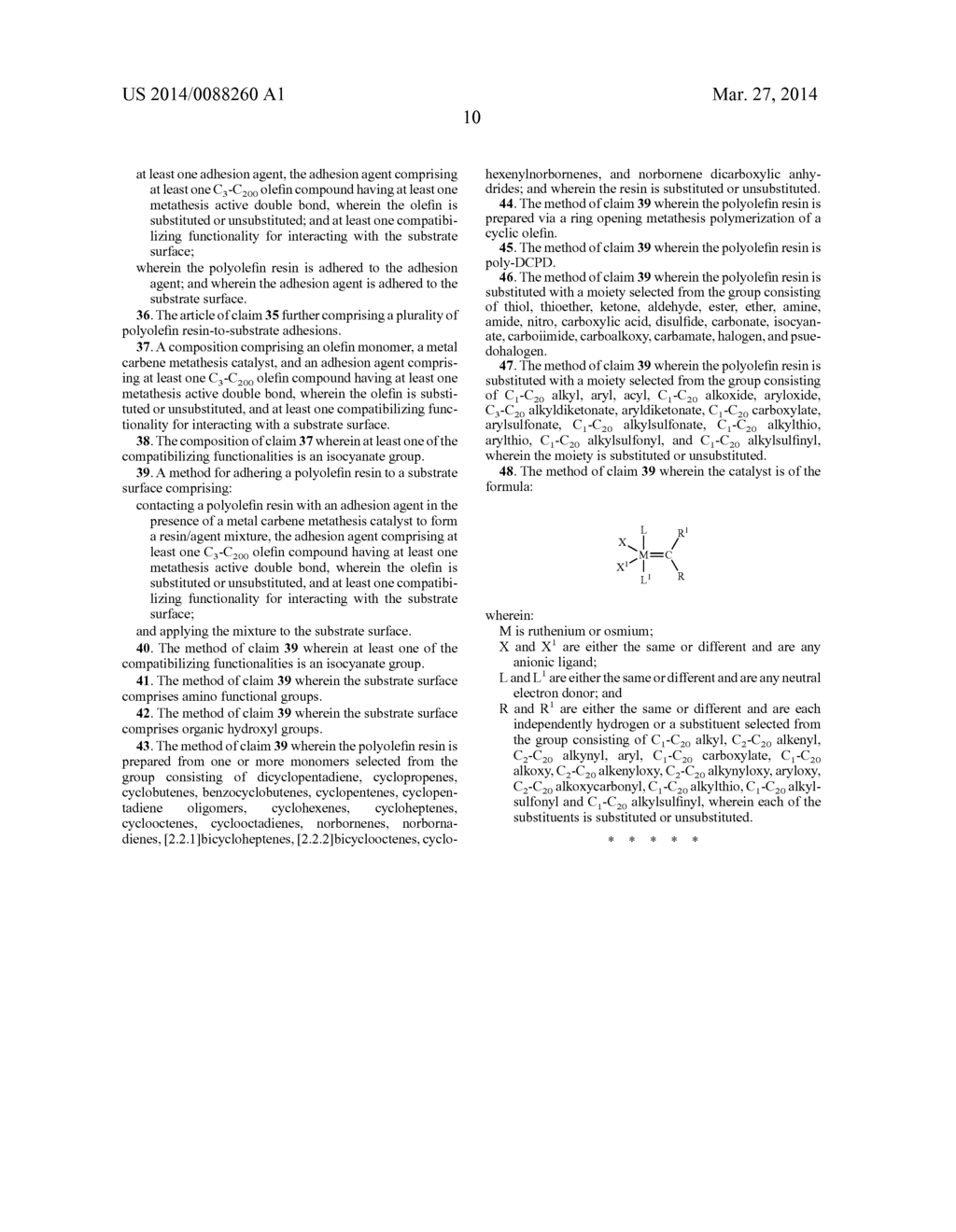 METATHESIS-ACTIVE ADHESION AGENTS AND METHODS FOR ENHANCING POLYMER     ADHESION TO SURFACES - diagram, schematic, and image 11
