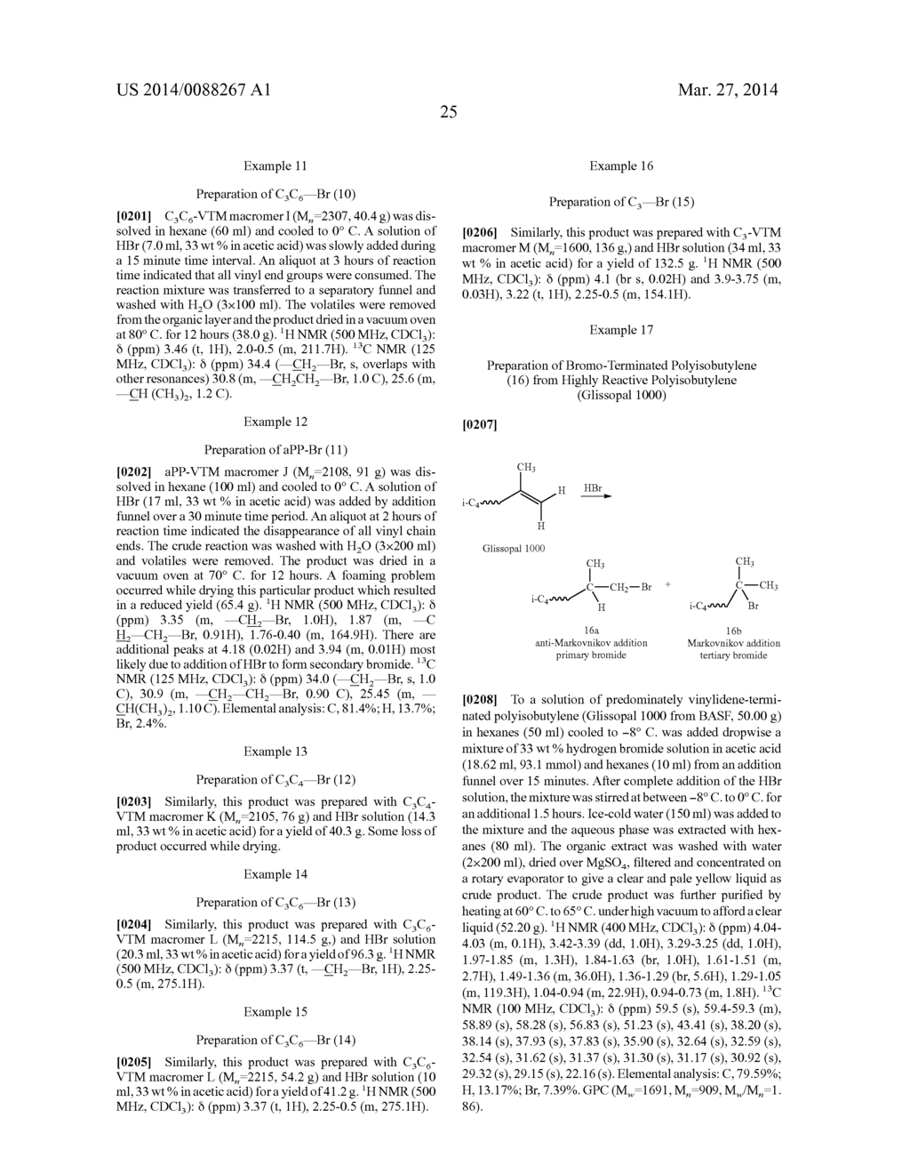 Hydrohalogenation Of Vinyl-Terminated Macromonomers And Functionalized     Derivatives - diagram, schematic, and image 27