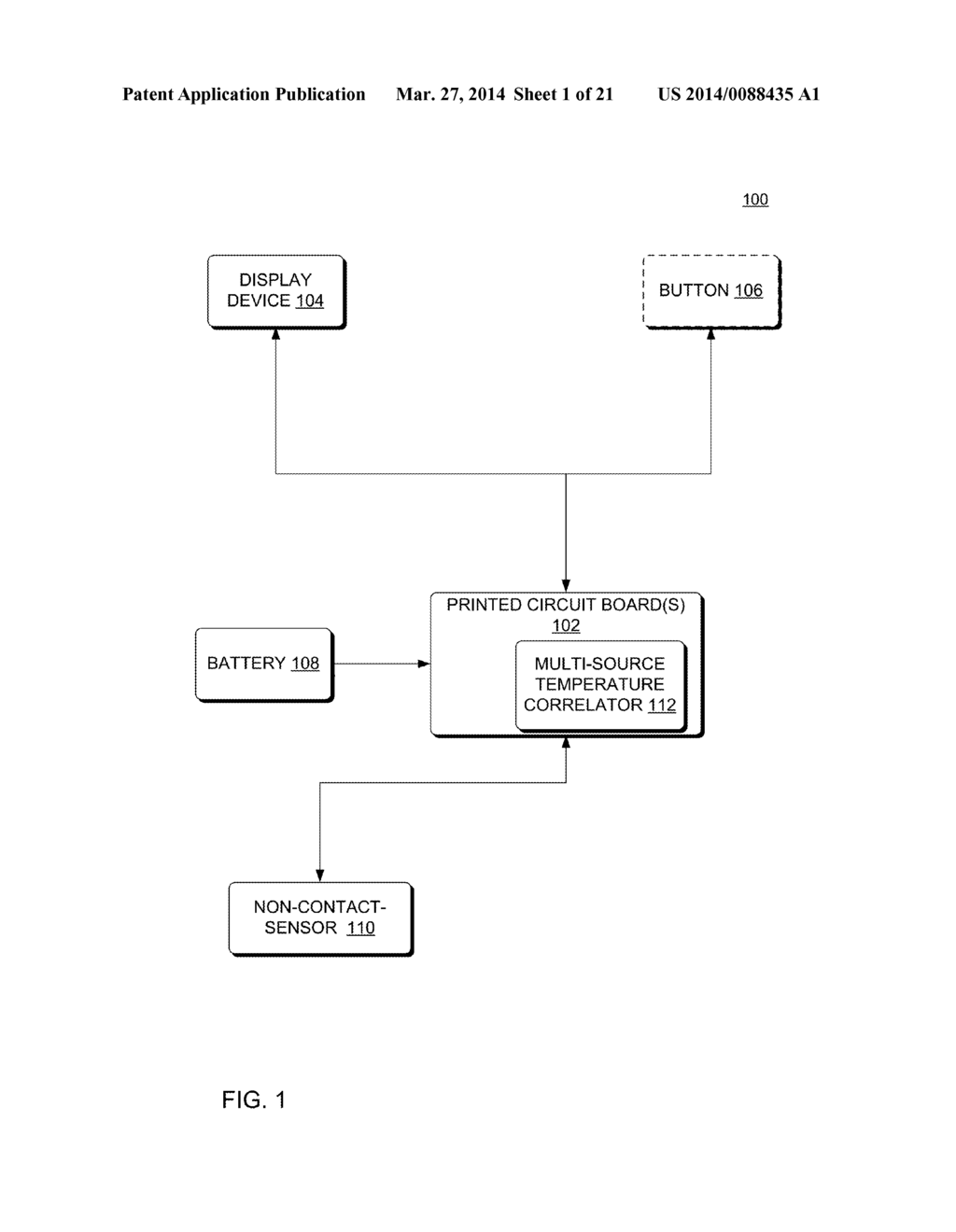 NON-CONTACT THERMOMETER SENSING A CAROTID ARTERY - diagram, schematic, and image 02