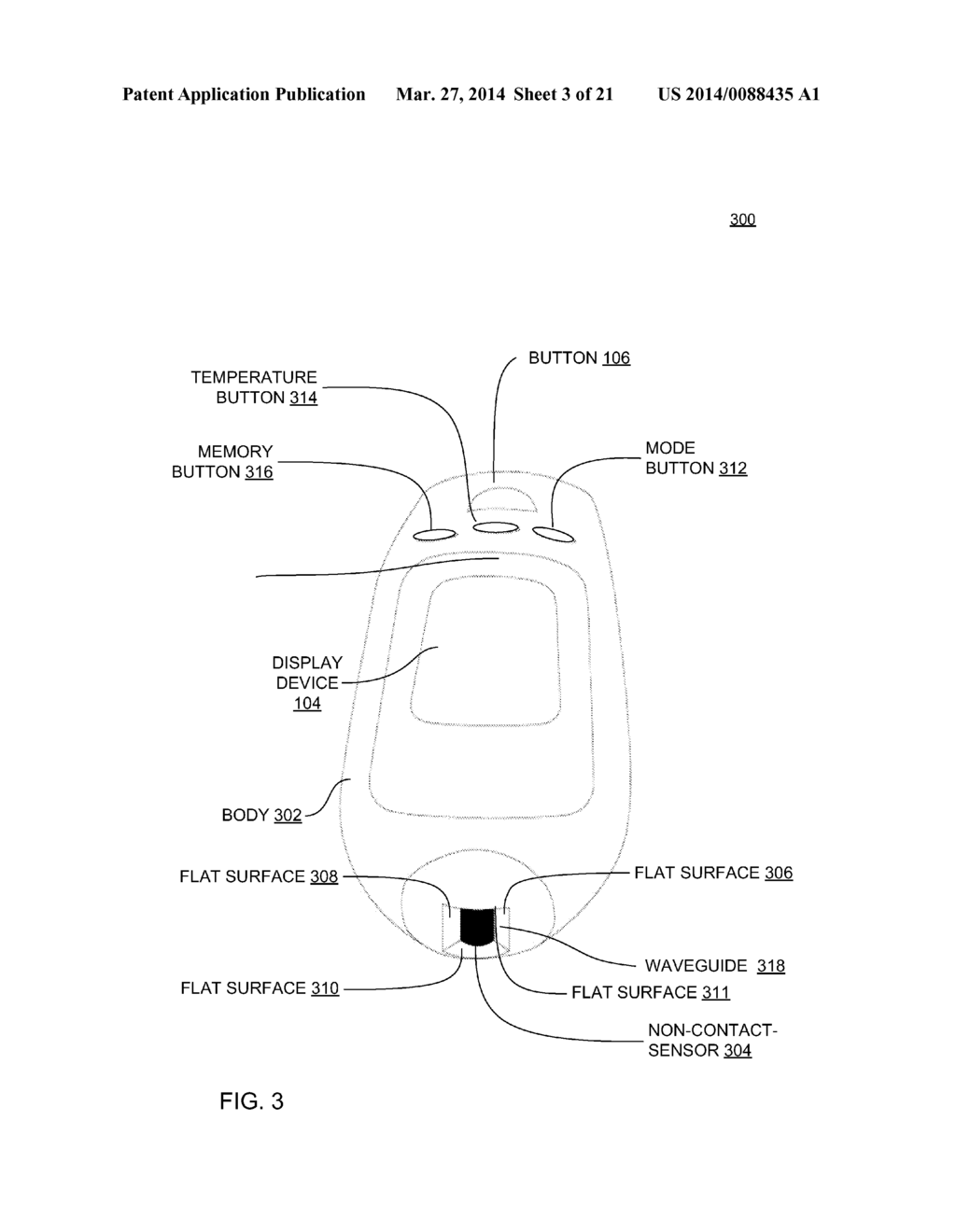 NON-CONTACT THERMOMETER SENSING A CAROTID ARTERY - diagram, schematic, and image 04