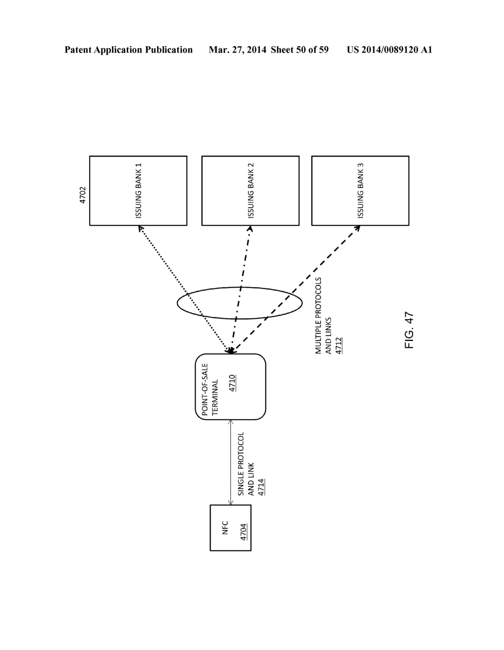 AGGREGATING MULTIPLE TRANSACTION PROTOCOLS FOR TRANSACTING BETWEEN A     PLURALITY OF DISTINCT PAYMENT ACQUIRING DEVICES AND A TRANSACTION     ACQUIRER - diagram, schematic, and image 51